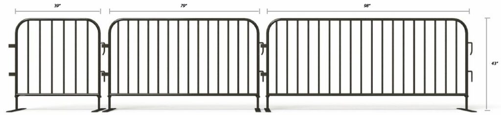 Steel barrier sizes for rent